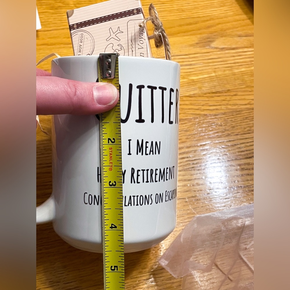 Funny Retirement Gift Mug with Gift Bag and Novelty Gift Box - NWOT - Picture 5 of 9